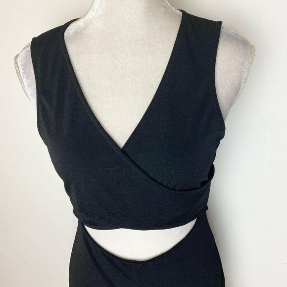 Silence + Noise Romper Black Cut Out Wrap - Picture 5 of 9